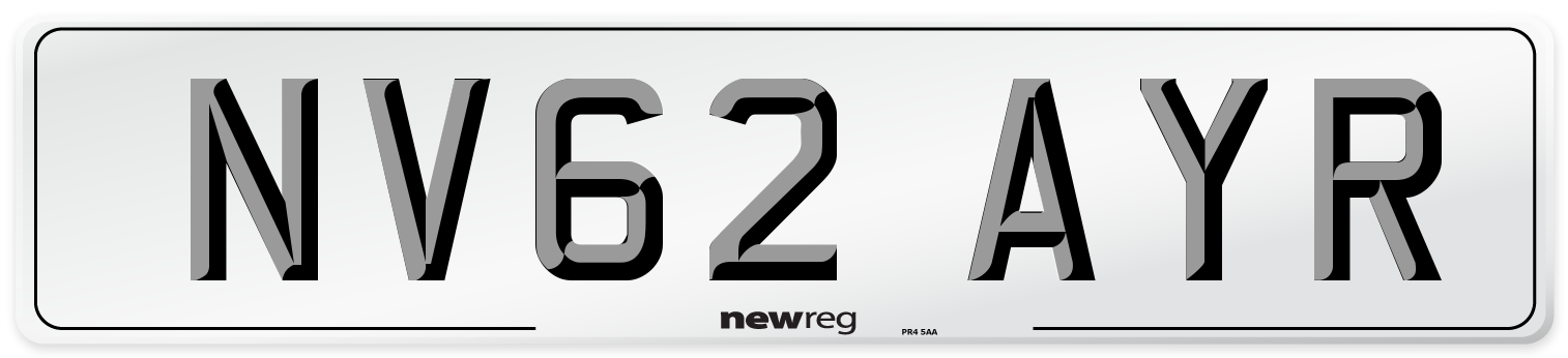 NV62 AYR Number Plate from New Reg